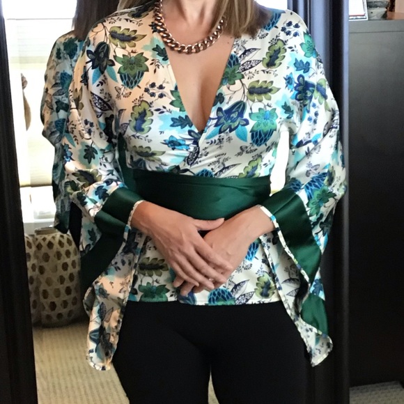 Custom Tops - Silk Kimono Style Wrap Top